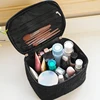 Black Rose Women's Cosmetic Bag, Carrying Case, Portable Cosmetics Storage Bag, Flap Large Capacity Double Zipper Closure Bag 5