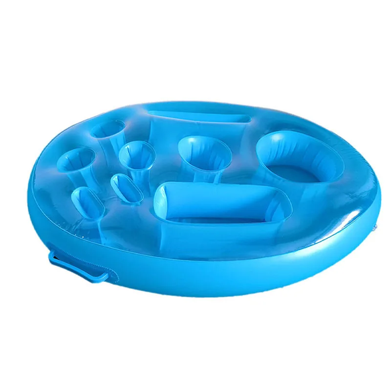 Inflatable Pool Float Beer Drinking Cooler Table Summer Bar Tray Beach Swimming Ring Party Bucket Cup Holder for Swimming Pool