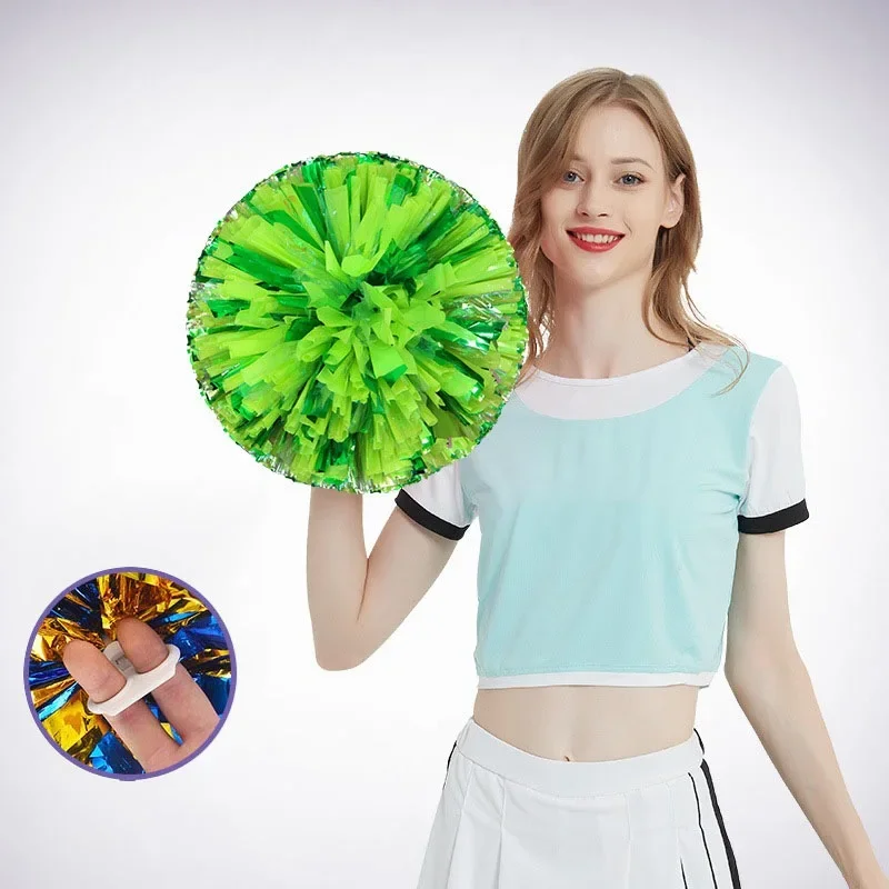 2pcs 치어 리더 다채로운 pompoms 손가락 반지 치어 리더링 응원 꽃 공 댄..