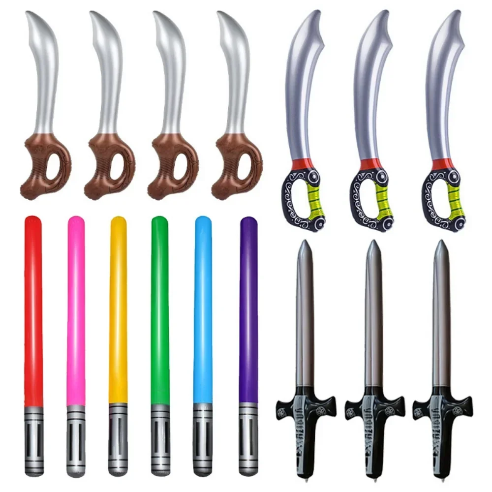 Inflatable Decoration Toy Inflatable Toy Inflatable Water Toy Inflatable Lightsaber Sword Toy Inflatable Pirate Sword Children Outdoor Inflatable Light Saber Sword Toys Fun Pool Swim Water Play Toys Gifts Kids Stage Props PVC Cosplay Supply Toy
