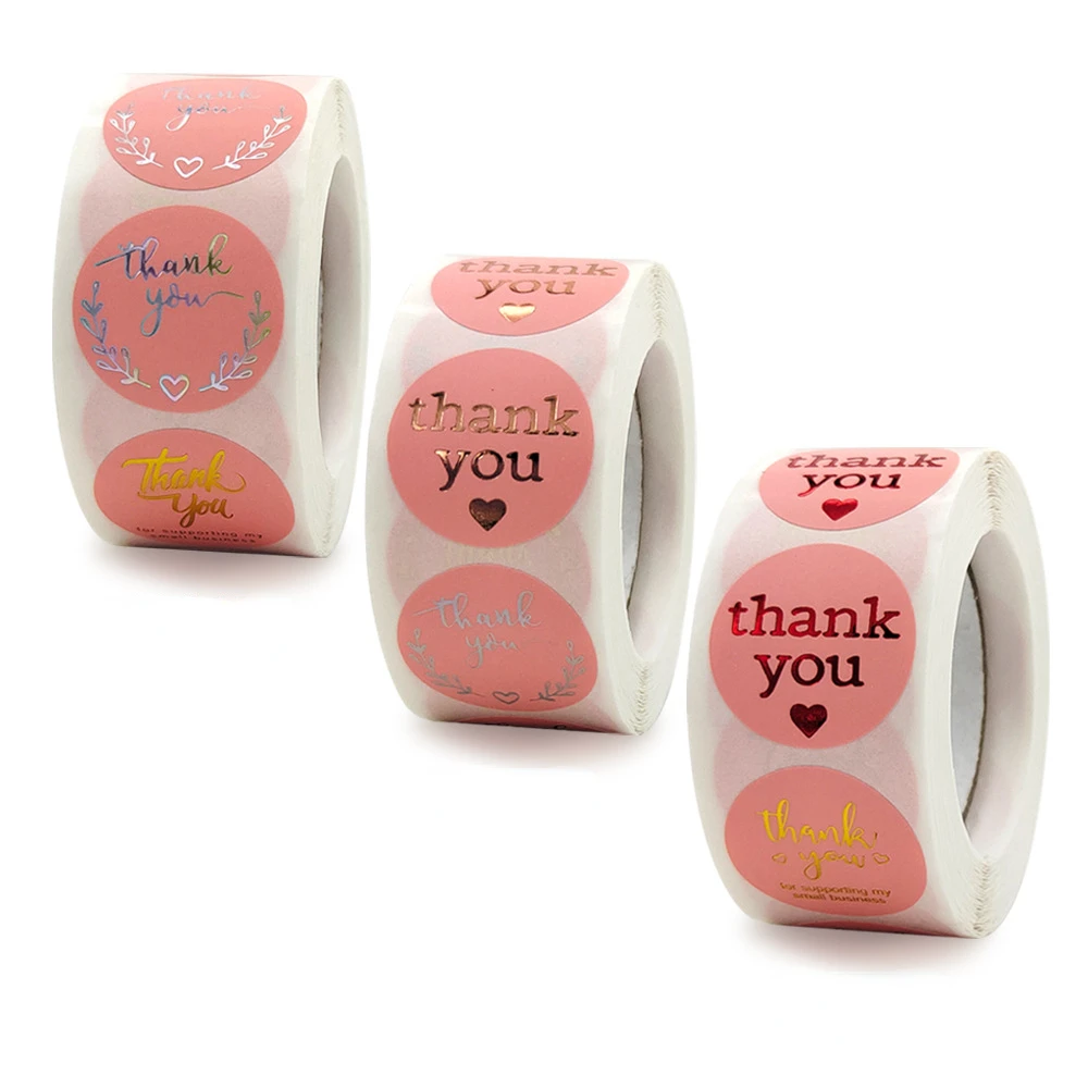 

100-500 шт., розовые бронзовые наклейки для скрапбукинга