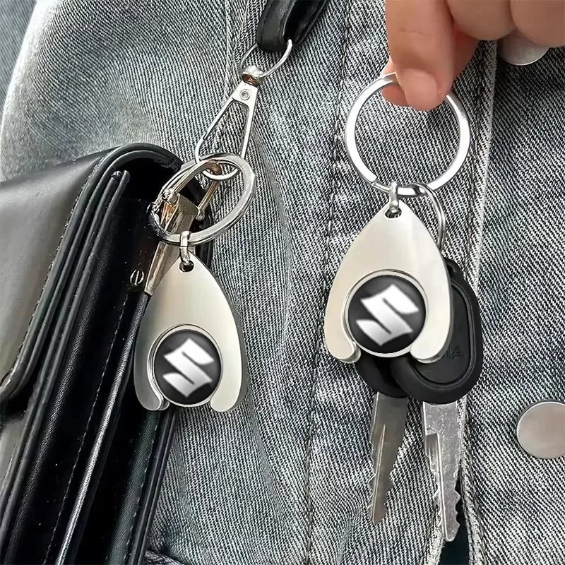 스즈키 알토 발레노 셀레리오 그랜드 비타라 이그니스 짐니 스위프트 SX4용 합금 자동차 로고 키체인 키링 액세서리