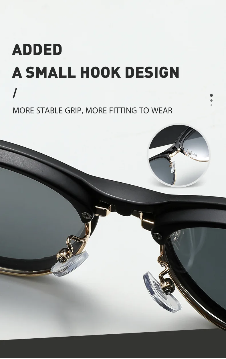 Vcka 6 in 1 Magnet clip Myopie quadratische Sonnenbrille Männer Frauen tr90 polarisierte Brille optische verschreibung pflicht ige Brillen-0,5 bis-10 – Detail 5