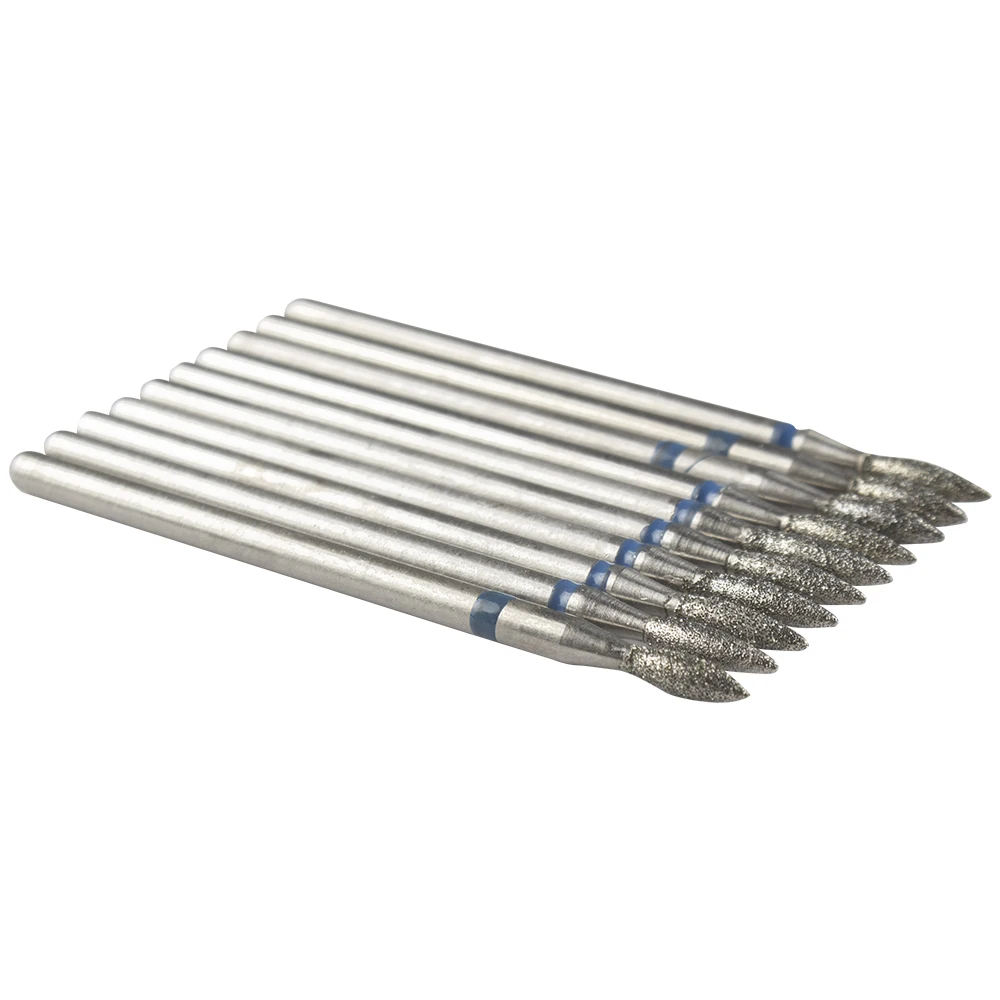 10-Piece Diamond Milling Cutter Set for Nail Care and Gel Removal