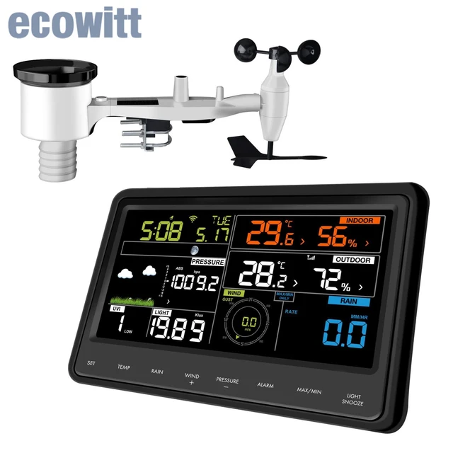 Ecowitt WS2910_C Home Wi-Fi Weather Station Console Monitor 6.75