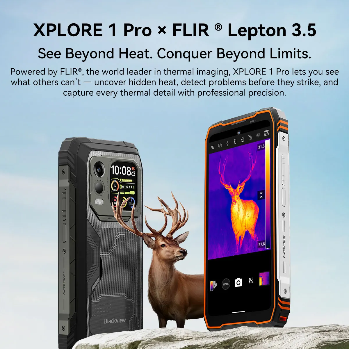 Blackview XPLORE 1 Pro Rugged Smartphone,6.78'' 2.4K Display,12GB+256/512GB,20000mAh, Android 15,Thermal Imaging Backed by FLIR