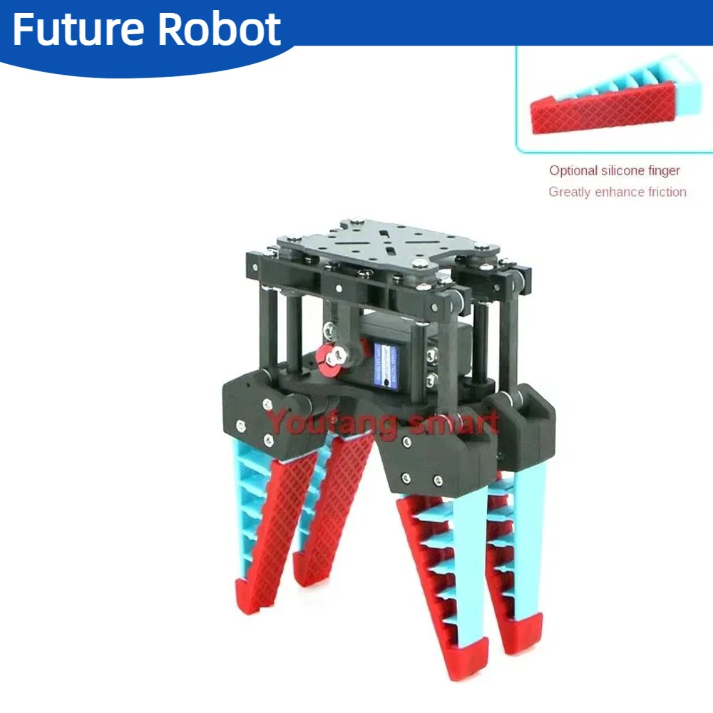 0.6-1.5Kg Load Flexible Manipulator Grab 20-100mm Objects Industrial Mechanical Claw Soft 2/3/4 Finger Gripper For Robot Arm Kit