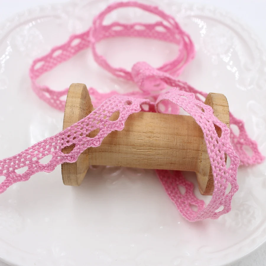 5/10 Yards Mehrfarbige Baumwoll-Spitzenbänder DIY Kleidung Heimtextilien Kantenverzierung Handgefertigtes Baumwollstoffmaterial – Detail 9