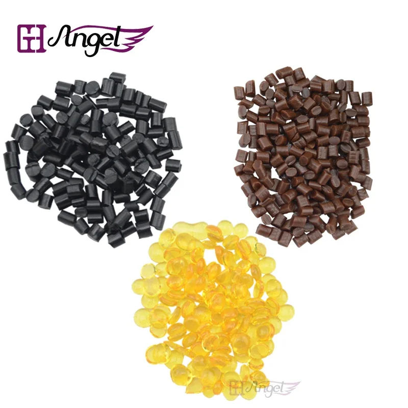 100gram Hot Melt Glue Granules/Beads/Grain Keratin Glue for Pre-Bonded Human Hair Extensions Fusion Hair Tools 4 Colors Optional hair extension glue keratin glue keratin grain