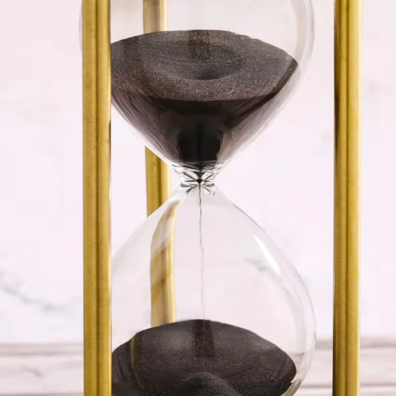 5/10/15 Minutes Hourglass Sand Clock Watch Nordic Retro Metal Timer Sandglass Office Home Decoration Ornaments Timekeeper Tools Sand Timer Liquid Hourglass Timer Colored Hourglass