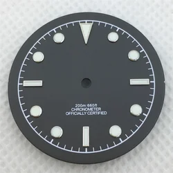 Elegant 33.5mm Black and Gold Luminous Dial (Grey)