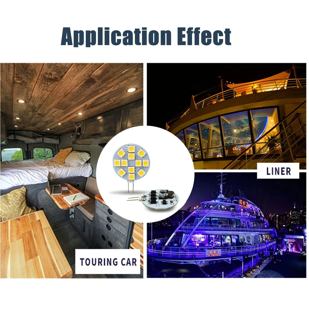 Super Bright 12VAC G4 LED Bulb 12LEDS 5050 SMD 2.5W No Flicker Spot Indoor Car RV LandscapE Light Replace 25w Halogen Lamp
