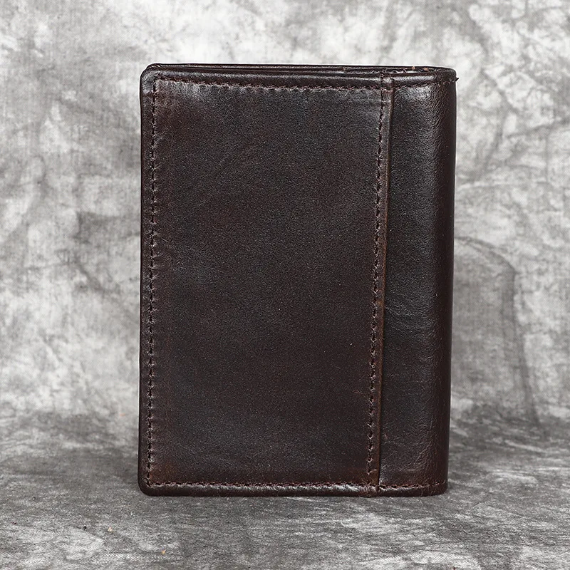 

RFID Vintage Business Id Card Holder Genuine Leather Credit Cardholder Men Cow Leather Multi-card Slots Card Case