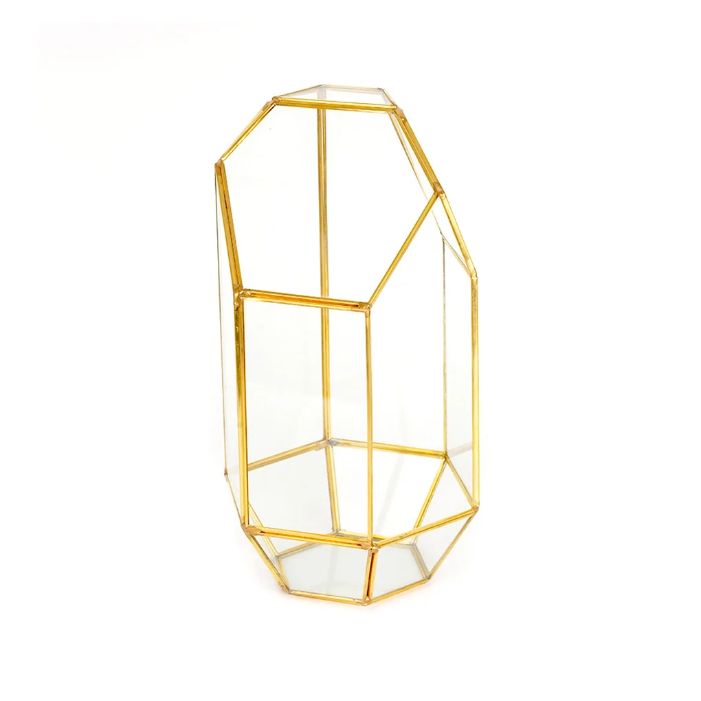 

Irregular Glass Flower Pot Succulent Planter Case Plants Decoration