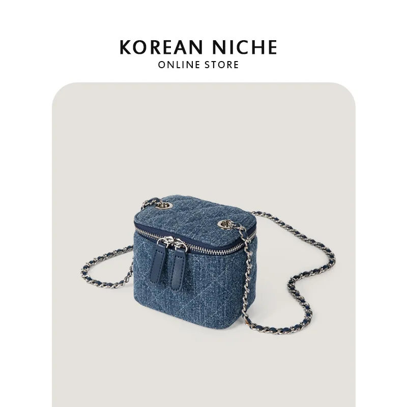 

Denim Chain Mini Crossbody Bags Designer Versatile Women Small Shoulder Bag Trendy 2024 New Handbags Luxury High Quality Purses
