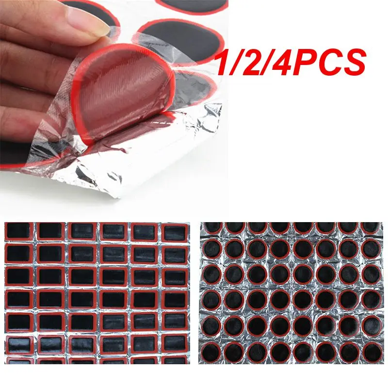 

1/2/4PCS Tire Patch Rubber Bike Tyre Repair Pad Portable Tire Inner Tube Pad Repair Accessory