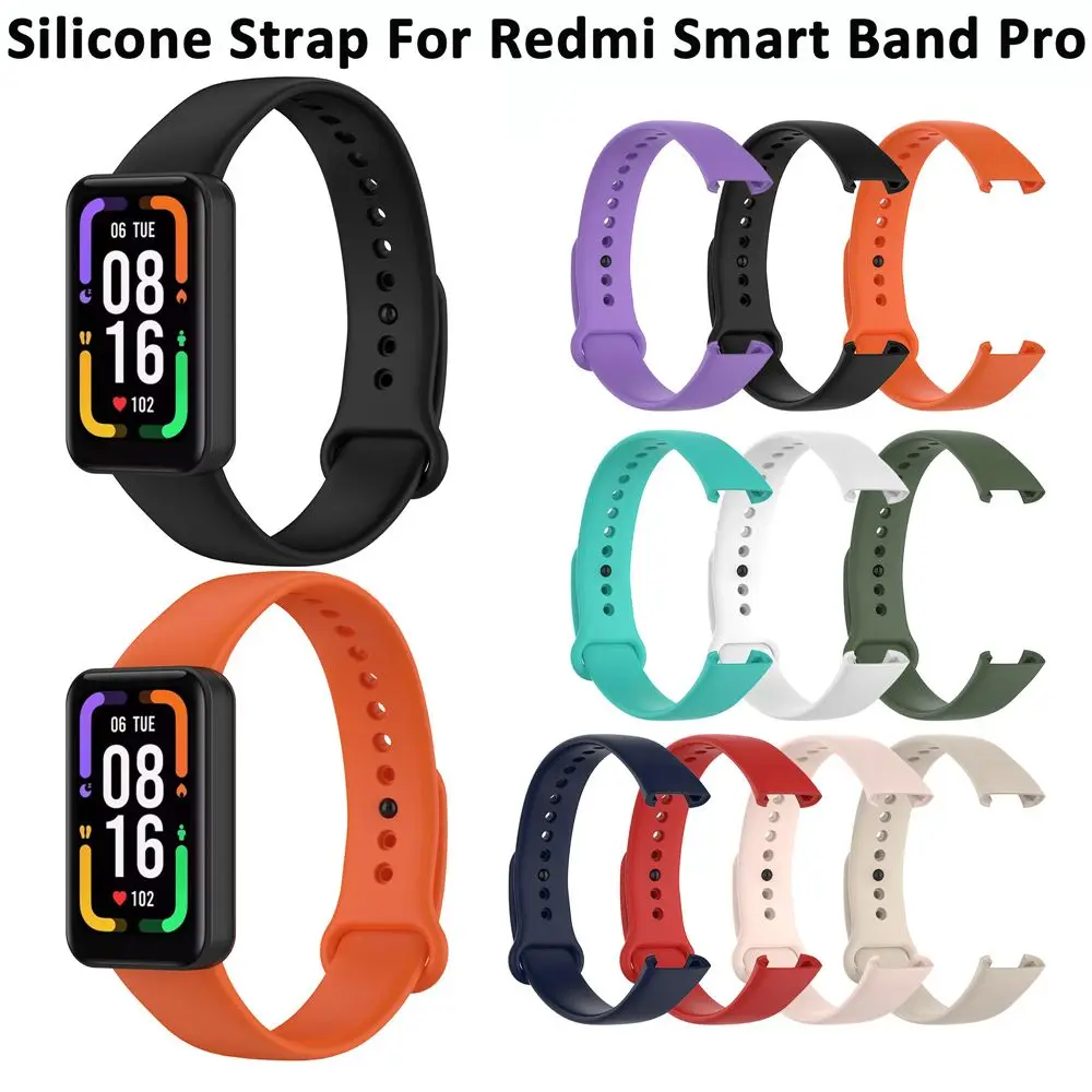 Smart bracelet strap For Redmi Smart Band Pro Bracelet Replacement Watchband For Xiaomi Redmi Band Pro Soft Silicone Sport Wrist Strap Correas