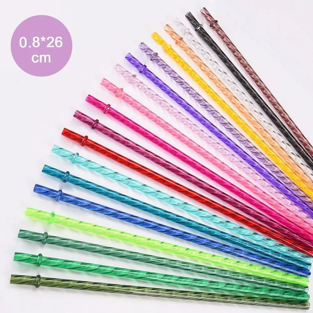 Eco-Friendly Reusable Multi-Color Drinking Straws with Clasps - Ideal