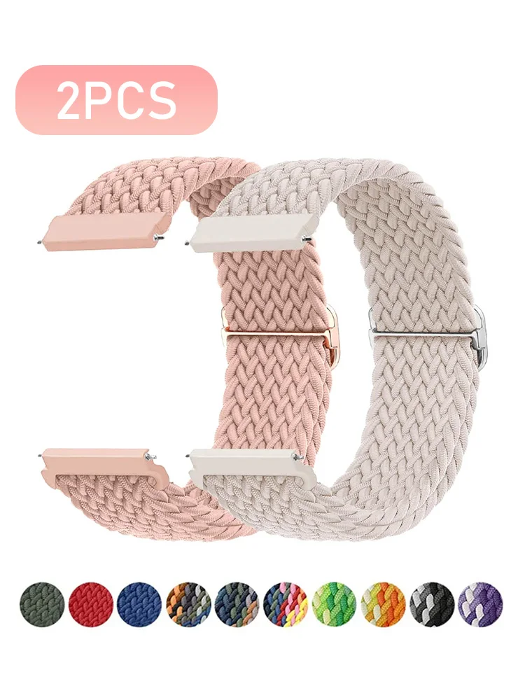 2pcs Straps For Samsung Galaxy Watch 7/FE/6/5 Pro/6 Classic/Gear s3 20mm 22mm Braided belt bracelet correa Huawei GT 2e 4 5 Band 2 2pcs Straps For Samsung Galaxy Watch 7/FE/6/5 Pro/6 Classic/Gear s3 20mm 22mm Braided belt bracelet correa Huawei GT 2e 4 5 Band – Bild 2