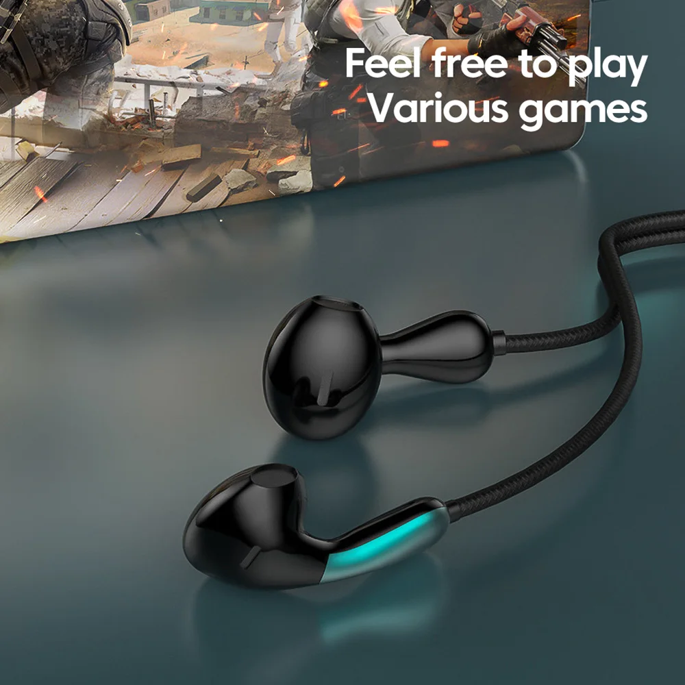 3.5MM Wired Earphones Type C In-Ear Headphones HiFi Handsfree Earbuds Noise Reduction Headset With Mic For Samsung Xiaomi Huawei 2