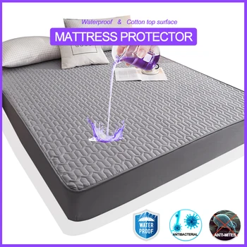 Housse de matelas épaisse et imperméable, protection de matelas matelassée, couvre-lit, drap-housse respectueux de la peau, couvre-lit 140/160/180x200 1