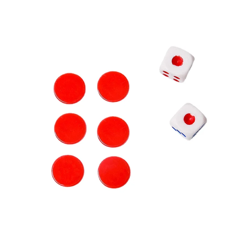 Plastic Chips, Solid Color Chips, Game Coins, Bingo Accessories, Teaching Plastic Coins, 15mm, 100Pcs Set