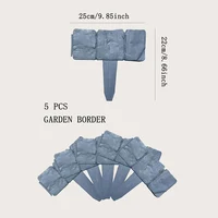 5-10pcs Garden Fence Imitation Stone Plant Support Stake Outdoor Edging Decorative Border DIY Lawn Yard Landscape Plant Fence 5