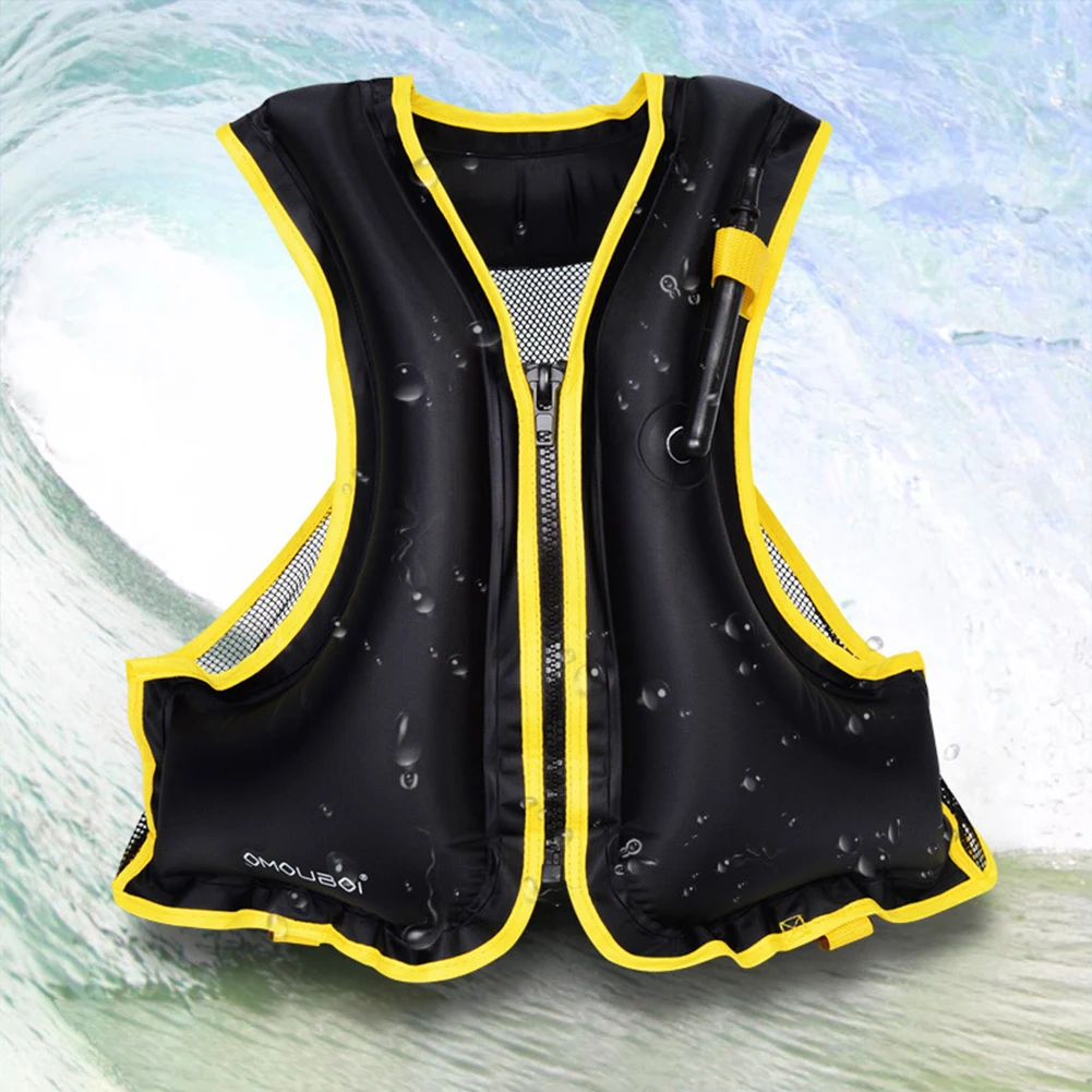 Inflatable Snorkeling Vest Breathable Inflatable Buoyancy Vest Floating Life for Snorkeling Swimming Kayaking Boating