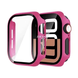 Premium Tempered Glass & Protective Case for Apple Watch - Screen Protector Cover (09 pitaya)