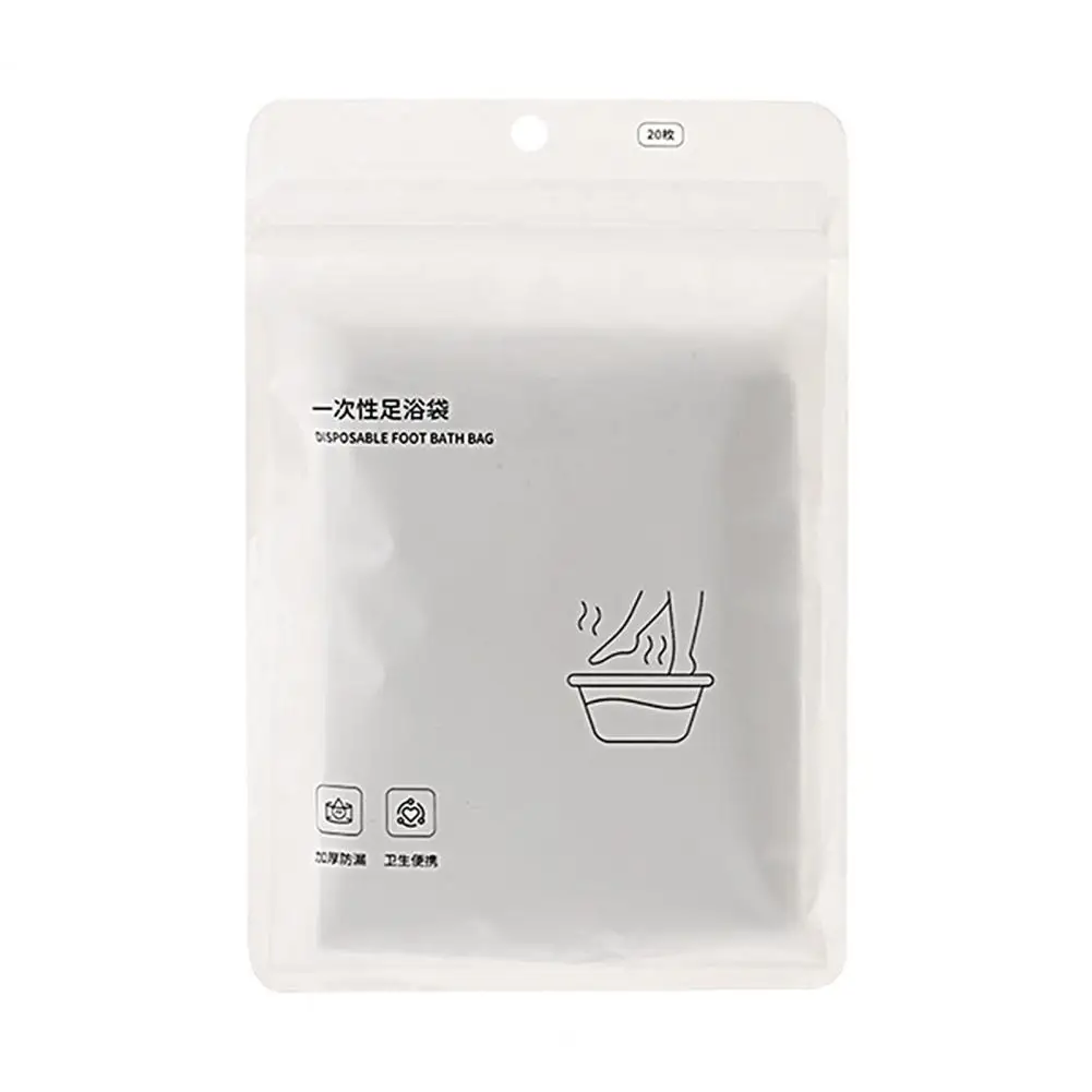 20PCS/Bag Foot Tub Liners Useful Plastic Disposable Foot Bath Bag Folding Reliable Feet Spa Barrel Film for Home
