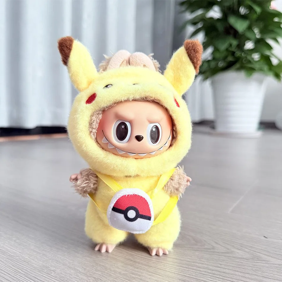 15-17 cm Labubu Doll Plush Stitch Cute Set Accessories Hanging