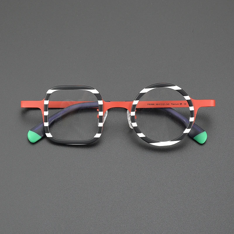 Nobler Women's Full Rim Square Round Titanium Eyeglasses Image 17