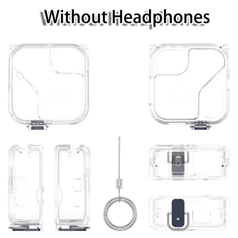 Transparent Shockproof Earphone Protective Case with Switch Locking Design