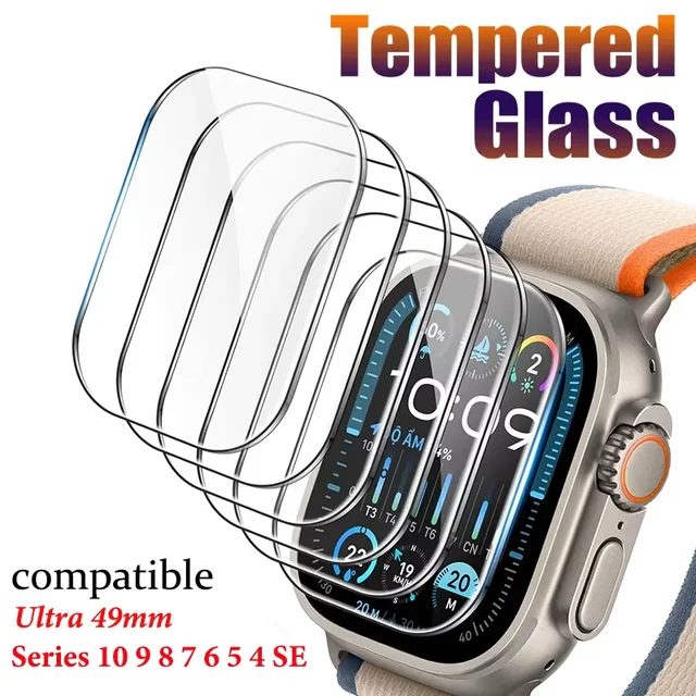 Film de protection d'écran en verre pour Apple Watch Ultra 3 2 49mm 11 10 46/42mm, Film Hydrogel iWatch 9 8 7 6 5 SE 45mm 41mm 44mm 40mm 1