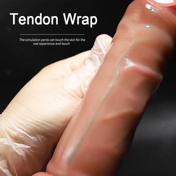 Big Dildo Skin Feeling Realistic Penis Soft Material Strong Sucker Cup Sex Toys for Woman Strapon Female Masturbation 3