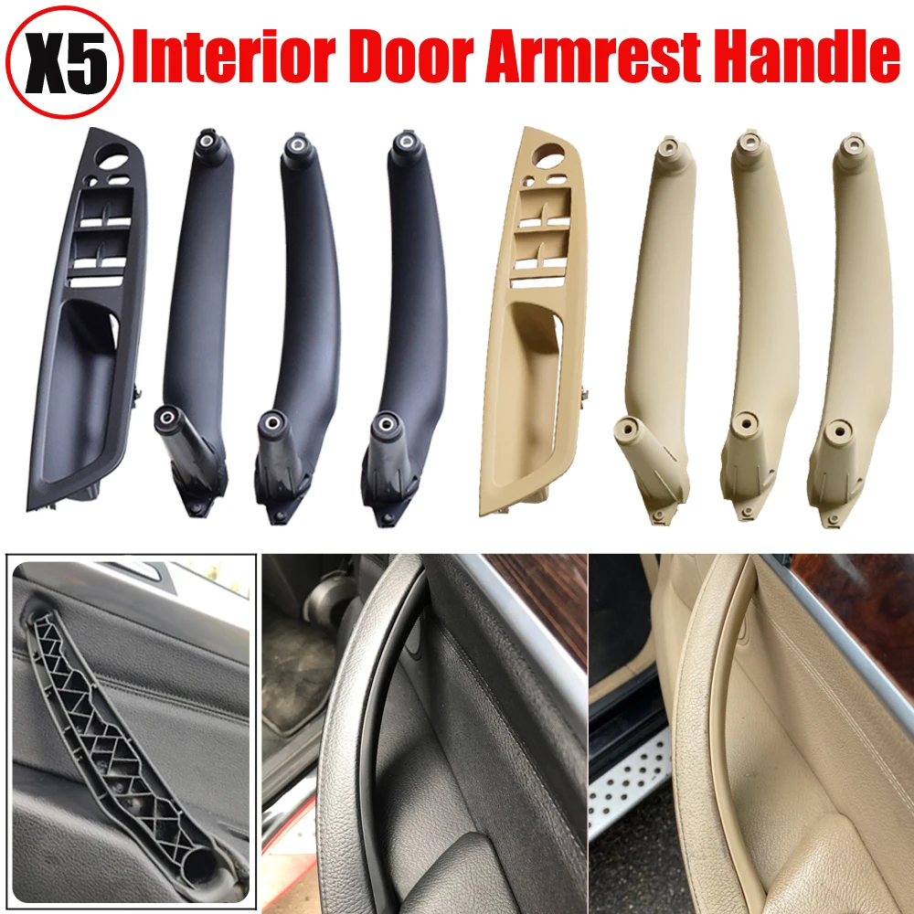 Beige High Leather Car Front Rear / Left Right Interior Door Handle
