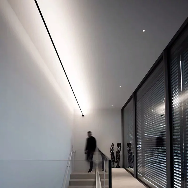 Modern Black White Linear Wall Lamp Skyline Wall Sconce LED Bar Strip for Living Room Background Decor Lights Bathroom Fixture led wall lamp,led light bar,wall sconces light,wall lamp