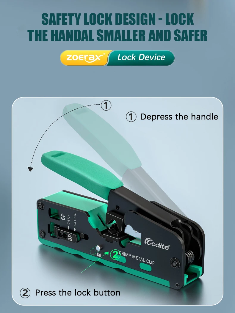 zoerax crimper ferramenta passar através de conectores de fio para