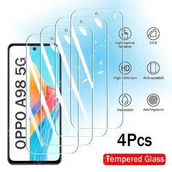 4 - Pack Premium Tempered Glass Screen Protectors - 4Pcs Glass (OPPO A96 4G)