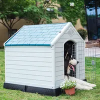 Four Seasons General Plastic Kennels Sunscreen Large Dog House – Outdoor Rain-proof Kennel for Dogs