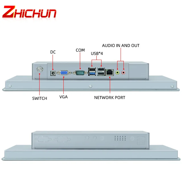 도매 10.1 인치 1280*800 임베디드 산업용 용량성 터치 스크린 Vga/rs232/rs485/wifi 기능이 있는 올인원 컴퓨터 패널 PC