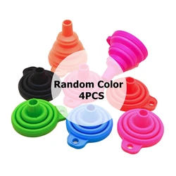 Collapsible Food - Grade Silicone Kitchen Funnel (4pcs Mixed Color)