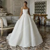 Elegant A-Line Women Wedding Dresses Party Bead String Bridal Gowns Mopping Length Princess Ball Vestidos De Novias Customized 1
