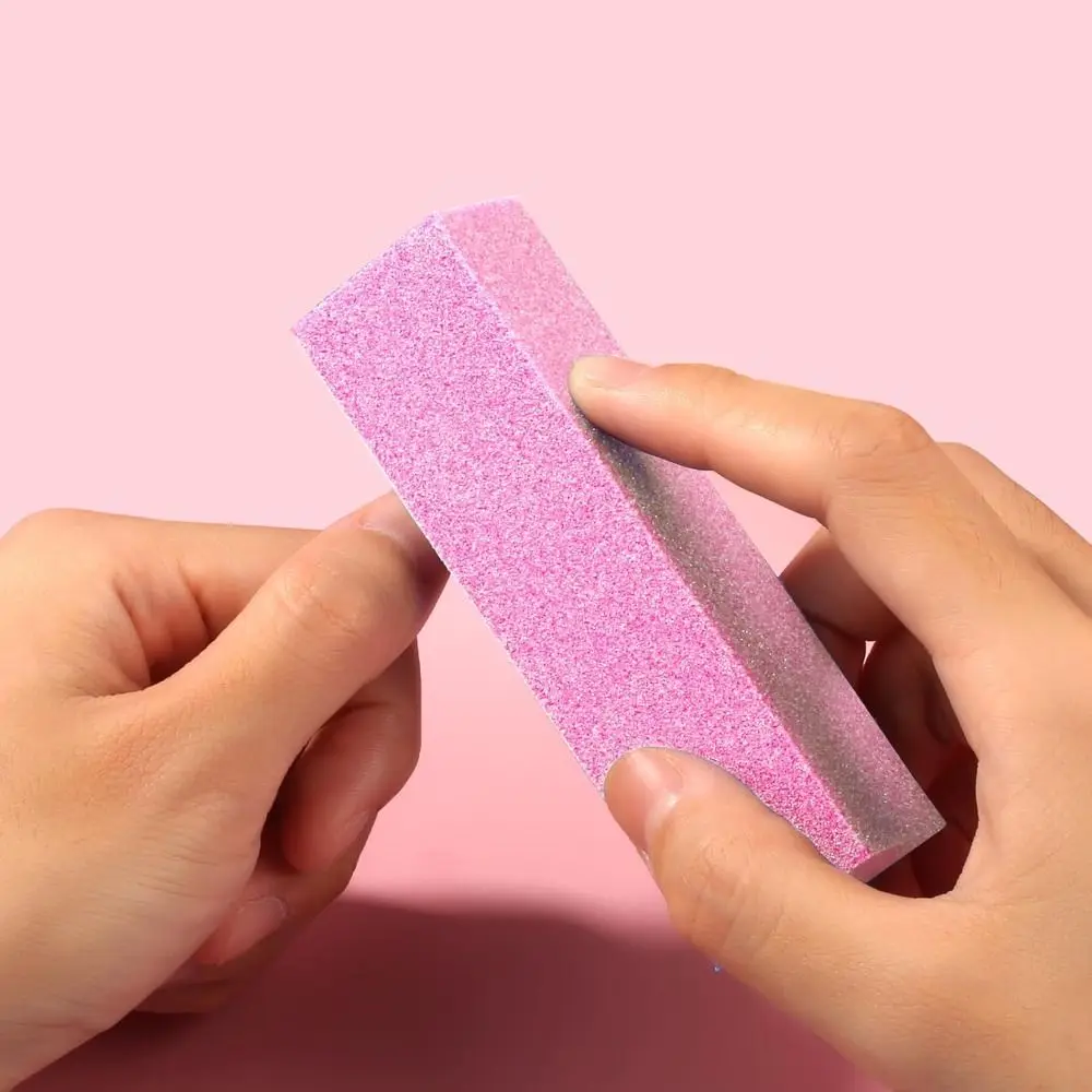 Hot Professional Nail Buffers Rectangular Pink Purple Nail Manicure Tools Kit Block Colorful Nail Care Tool for Nail