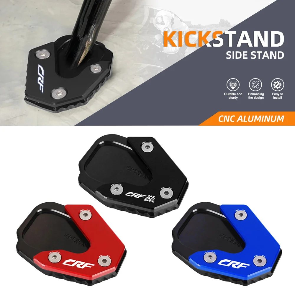 

FOR HONDA CRF250L CRF 250L 2013 2014 2015 2016 Motorcycle Accessories Kickstand Side Stand Extension Pad Foot Support Plate