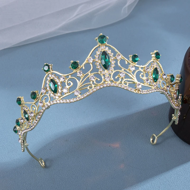 Baroque Crystal Tiaras And Crowns For Women Bride Rhinestone Prom Diadem Bridal Wedding Hair Accessories Jewelry Crown Tiara