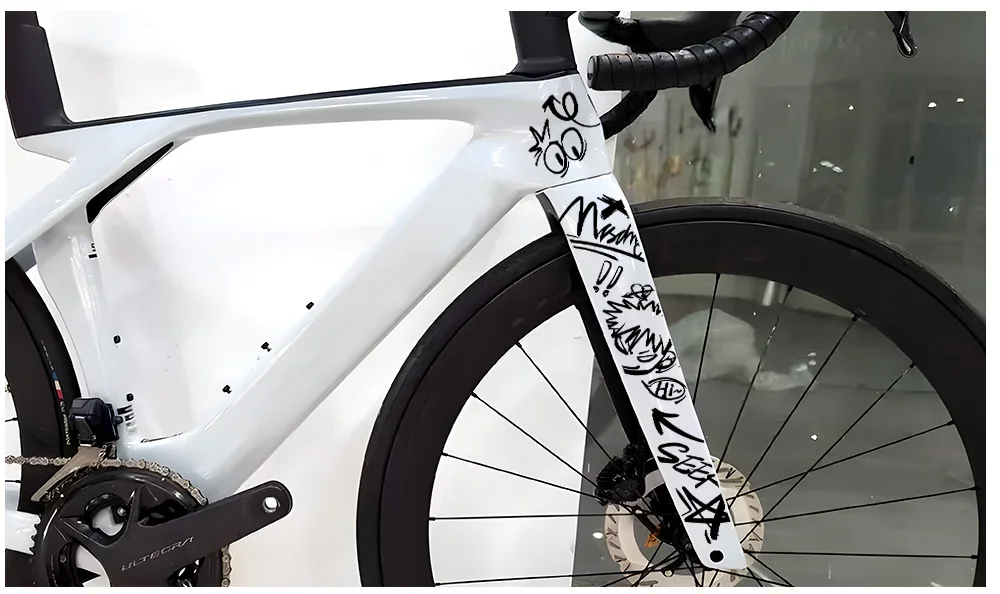 1pc Fahrrad Rahmen Aufkleber Dekorative Reflektierende Wasserdichte Aufkleber für Oberrohr MTB Rennrad Radfahren Zubehör – Detail 14