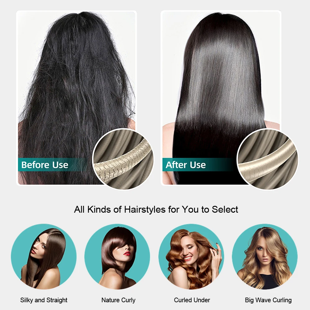500°F Hair Straightener With Vibration Plasma Hair Flat Irons 260°C Ceramic Coating Plate Professional Salon Styling Tools 2
