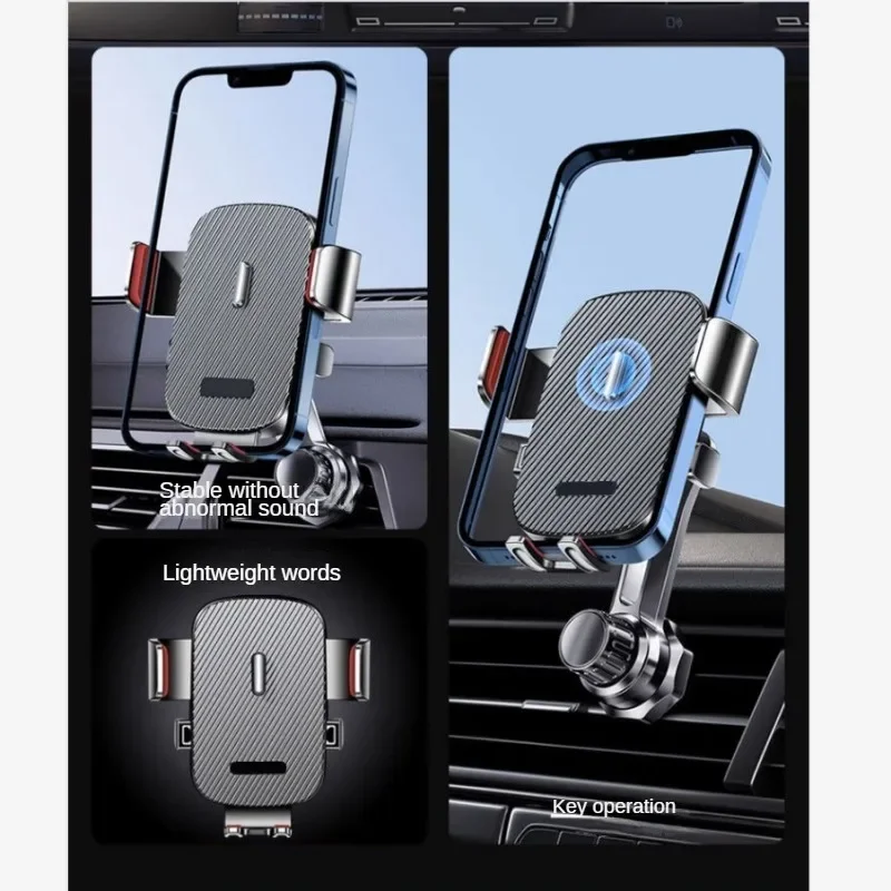 Car Phone Mount 3-Point Support with Stability Hook for 4-7 Smartphone