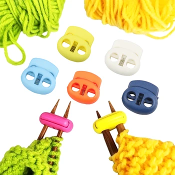 🧶 5pcs Knitting Needle Stopper Set – Spring Needle Tip Protectors | Colorful Knitting & Crochet Accessories 1